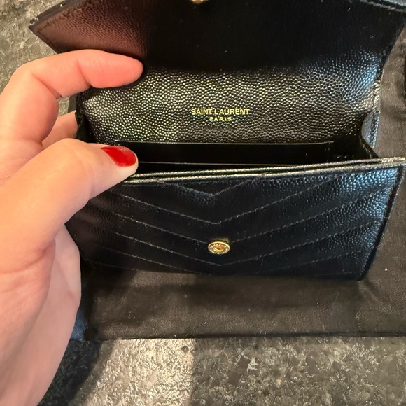 Authentic Saint Laurent Monogrammed envelope quilted wallet - Picture 5 of 8